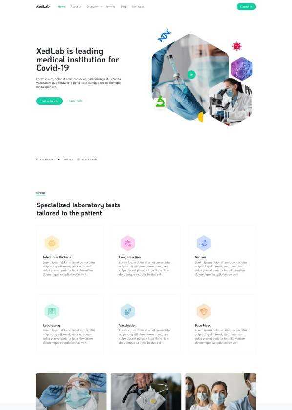 新冠疫苗研发机构网站html模板 - 天能资源