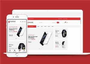 电子数码商店网站HTML5模板下载 - 天能资源