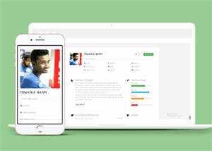 简洁个人简历介绍网站模板下载 - 天能资源