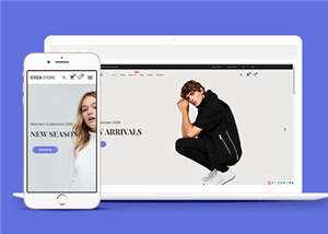 简约时尚服装商城响应式网页模板下载 - 天能资源