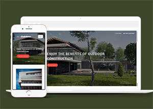 简洁户外房屋建造网站模板下载 - 天能资源