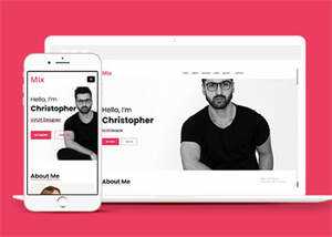 简洁设计团队介绍网站模板下载 - 天能资源