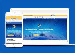 蓝色全球网络安全中心网站模板 - 天能资源