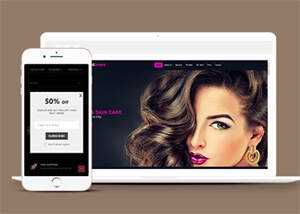 宽屏女性美容美发养生网站模板 - 天能资源