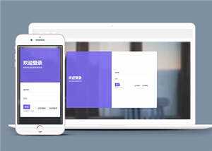 响应式注册登录界面源码模板下载 - 天能资源