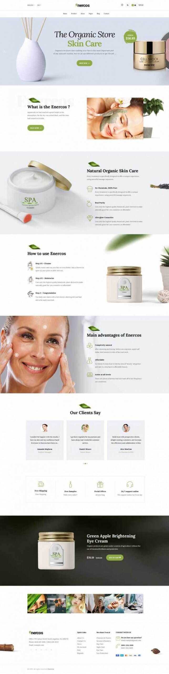 简洁响应式美容美体化妆品购物网站 - 天能资源