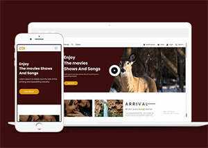 宽屏电影预告片类网站模板下载 - 天能资源