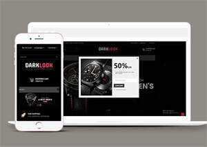 黑色手表在线商城网站模板下载 - 天能资源