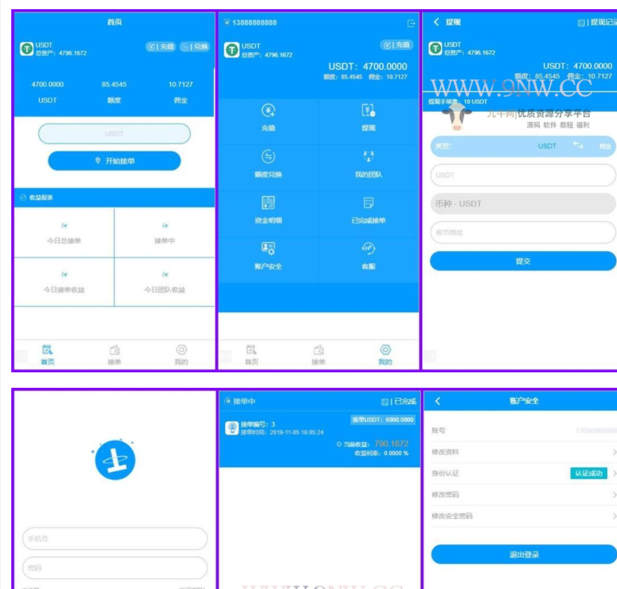 USDT虚拟货币 接单返利 金融理财程序 - 天能资源