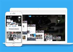 大气简约轮滑培训公司网站模板 - 天能资源