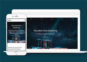 响应式简洁导航全屏响应式模板 - 天能资源