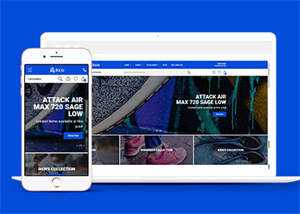 宽屏时尚运动鞋购物类网站模板 - 天能资源