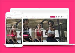 宽屏减脂瘦身运动计划网站模板 - 天能资源