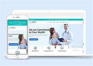 宽屏医院医生介绍类网站模板下载 - 天能资源