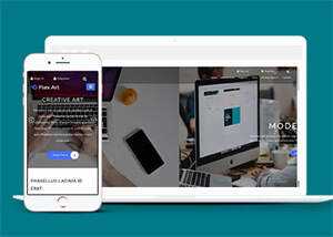 响应式艺术创作类公司网站模板 - 天能资源