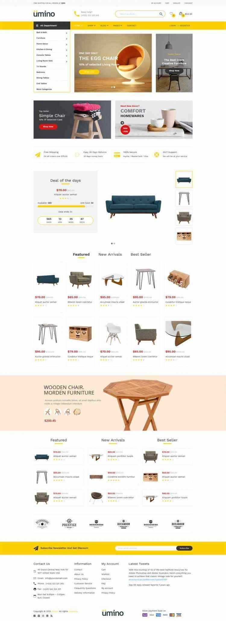 Bootstrap4响应式室内家具家居用品电商销售商城 - 天能资源