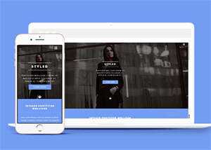 宽屏时尚女性服装展示网站模板 - 天能资源