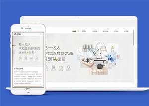 简约响应式电商平台源码网站模板下载 - 天能资源