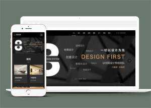 黑色响应式装饰公司家居类网站模板下载ss - 天能资源