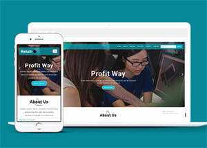 简洁企业人才培训网站模板源码 - 天能资源