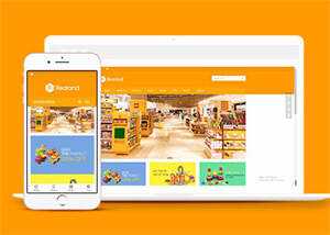 简洁食品百货英文外贸类网站模板 - 天能资源