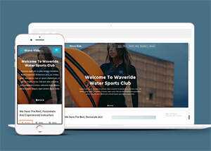 水上运动俱乐部HTML5网页模板下载 - 天能资源