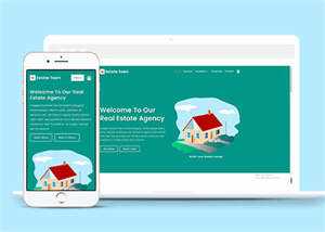 绿色房地产经纪公司网页模板下载 - 天能资源