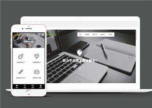 广告设计类营销型网站响应式模板 - 天能资源