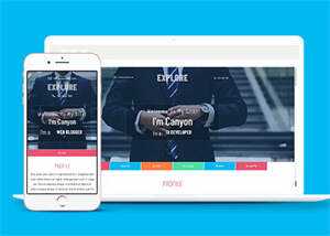 宽屏多彩时尚商务网站模板下载 - 天能资源