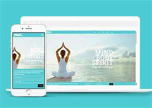 简洁功夫瑜伽健身网站模板源码 - 天能资源