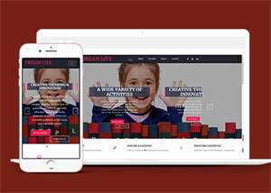 宽屏图书教育HTML网站模板源码 - 天能资源