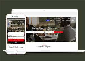 企业求职动态展示网页源码模板下载 - 天能资源