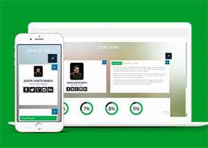 个人站信息触屏版UI套件下载 - 天能资源