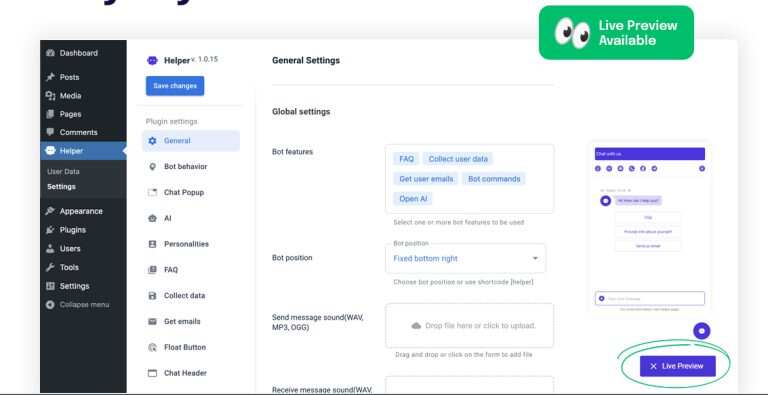 图片[3] - WordPress 插件 OpenAI 聊天机器人 – Helper助手破解版 1.0.18 - 天能资源