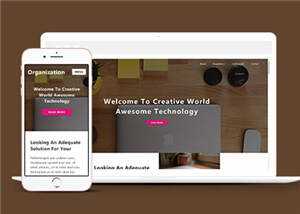 简洁创意科技展示响应式网页模板下载 - 天能资源