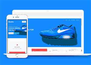 耐克品牌鞋商城类网站模板源码 - 天能资源