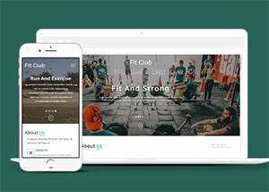 宽屏欧美健身运动网站模板下载 - 天能资源