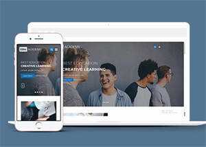右侧导航隐藏教育类网站模板 - 天能资源