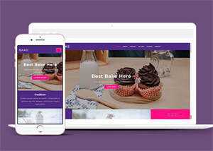 面包烘焙品牌加盟网站模板下载 - 天能资源