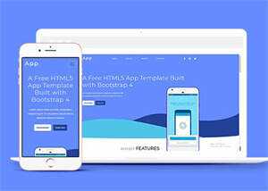 Bootstrap4手机APP网站模板源码 - 天能资源