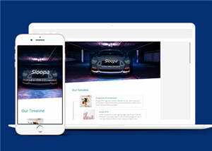 简洁产品发展动态展示响应式网页模板下载 - 天能资源