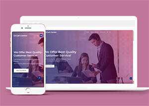 企业服务呼叫中心网站模板下载 - 天能资源