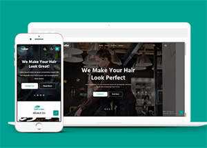 时尚美发理发博客HTML5网站模板 - 天能资源