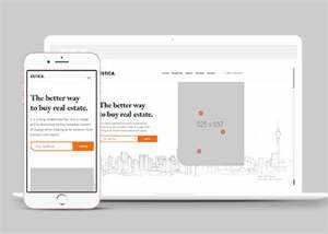 宽屏房产中介经纪人网站模板下载 - 天能资源