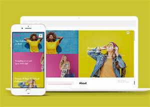 时尚服装展示类网站模板下载 - 天能资源