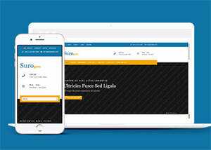 宽屏橙色手机应用设计网站模板 - 天能资源