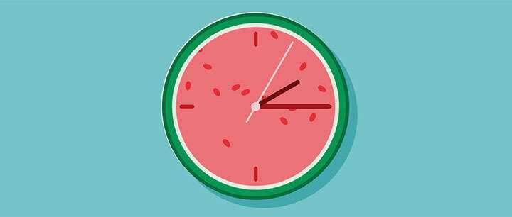 css3可爱卡通西瓜时钟动画特效 - 天能资源