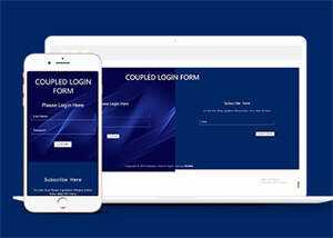 蓝色左右登录页面网站模板下载 - 天能资源