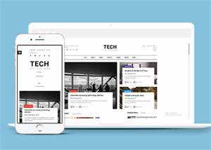 互联网科技媒体HTML网站模板 - 天能资源