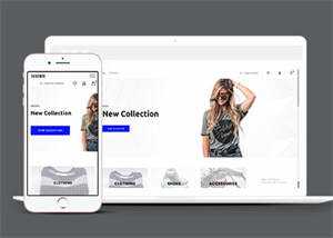 简洁高端时尚时装网店商城模板 - 天能资源